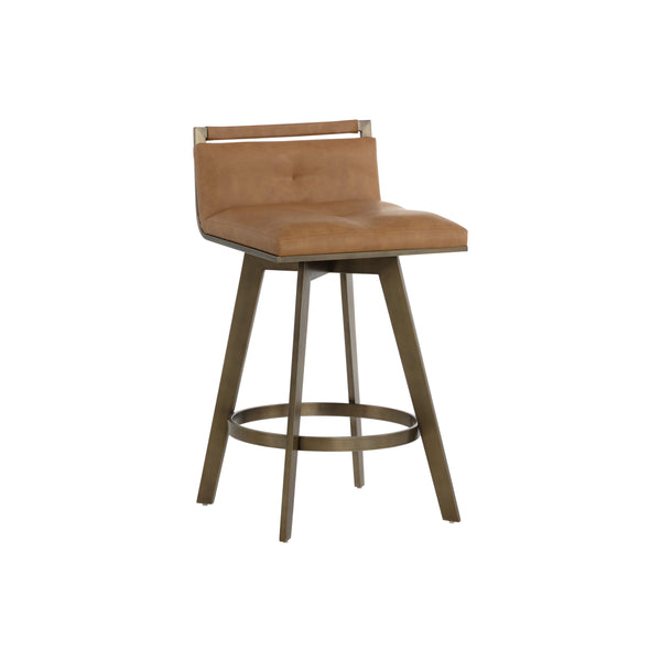 Arizona Swivel Counter Stool - Milliken Cognac