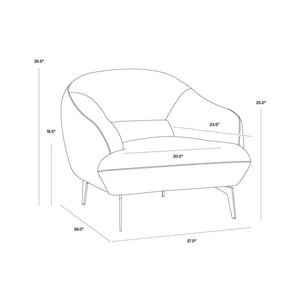 Armani Armchair - Cognac Leather