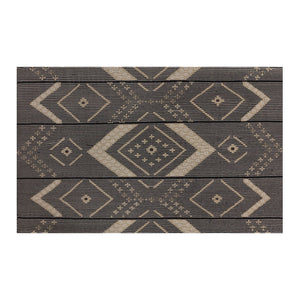 Asana Hand Woven Rug - Black / Tan - 5' X 8'