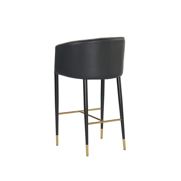 Asher Barstool - Sparrow Grey / Napa Black