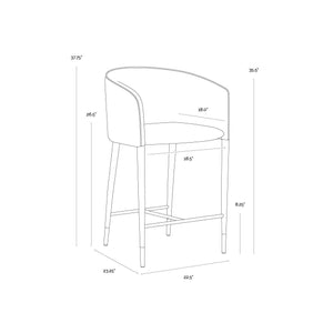 Asher Counter Stool - Flint Grey / Napa Taupe