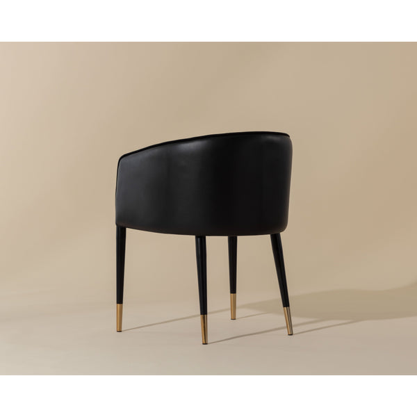 Asher Dining Armchair - Abbington Black / Napa Black