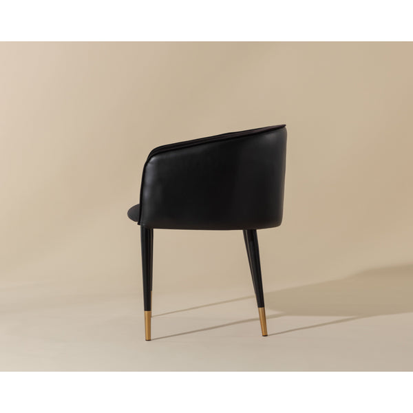 Asher Dining Armchair - Abbington Black / Napa Black