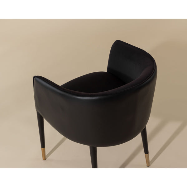 Asher Dining Armchair - Abbington Black / Napa Black