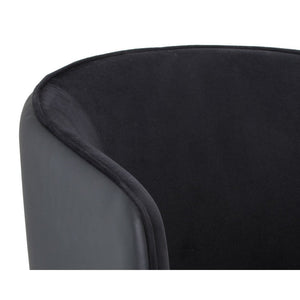 Asher Dining Armchair - Abbington Black / Napa Black