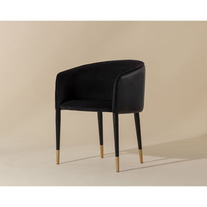 Asher Dining Armchair - Abbington Black / Napa Black