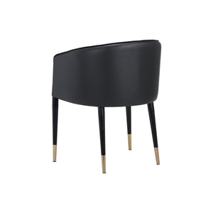 Asher Dining Armchair - Abbington Black / Napa Black