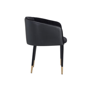 Asher Dining Armchair - Abbington Black / Napa Black