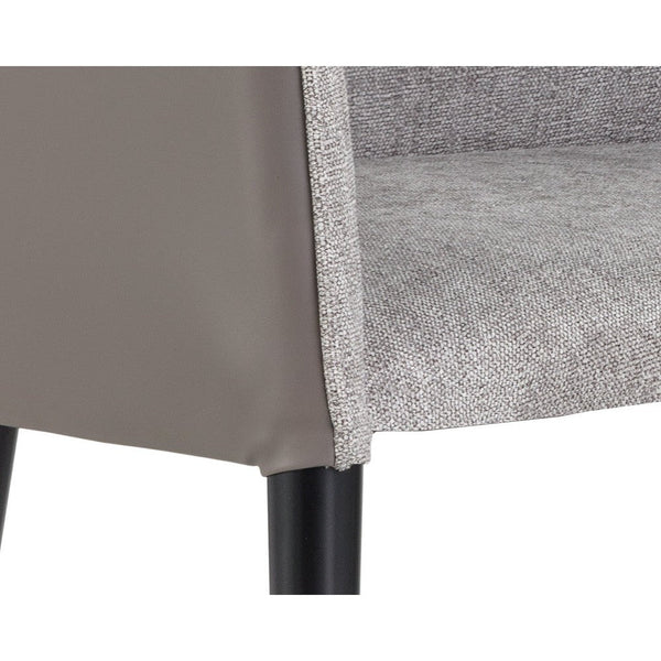 Asher Dining Armchair - Flint Grey / Napa Taupe