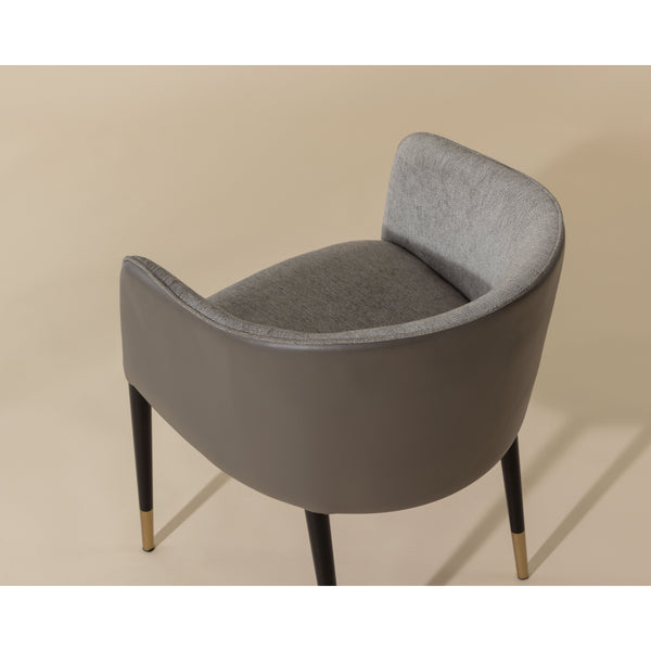 Asher Dining Armchair - Flint Grey / Napa Taupe