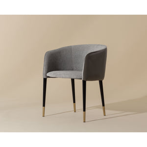 Asher Dining Armchair - Flint Grey / Napa Taupe