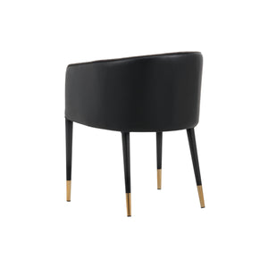 Asher Dining Armchair - Sparrow Grey / Napa Black