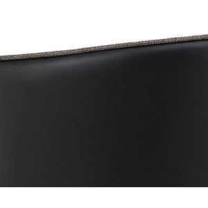 Asher Dining Armchair - Sparrow Grey / Napa Black