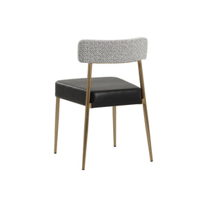 Ashwin Stackable Dining Chair - Bravo Black / Helios Check Black