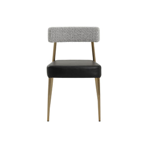 Ashwin Stackable Dining Chair - Bravo Black / Helios Check Black