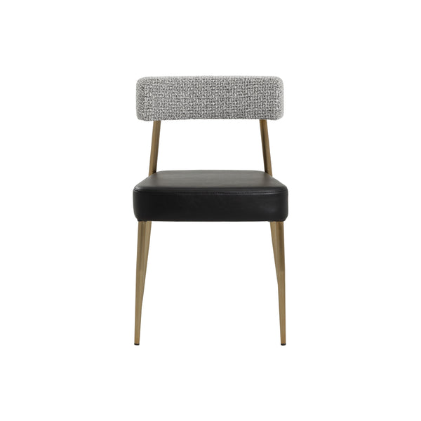 Ashwin Stackable Dining Chair - Bravo Black / Helios Check Black
