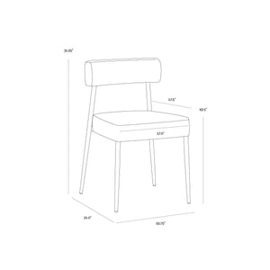 Ashwin Stackable Dining Chair - Bravo Black / Helios Check Black