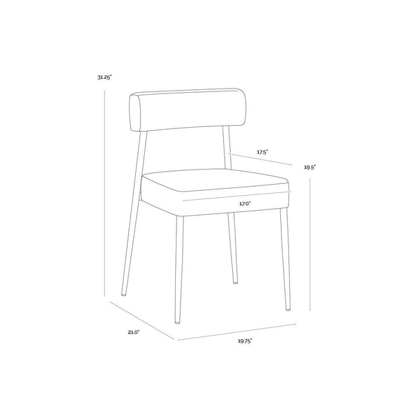 Ashwin Stackable Dining Chair - Kona Backwoods / Noah Meadow