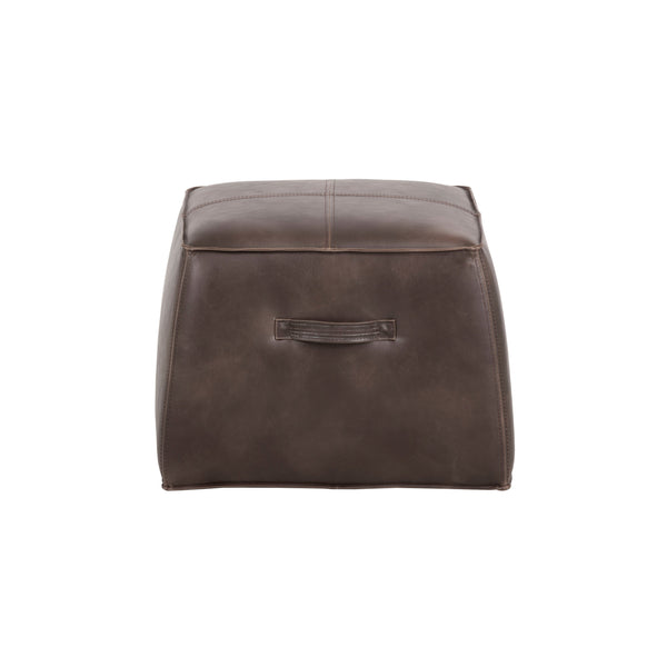 Aspen Ottoman - Havana Dark Brown