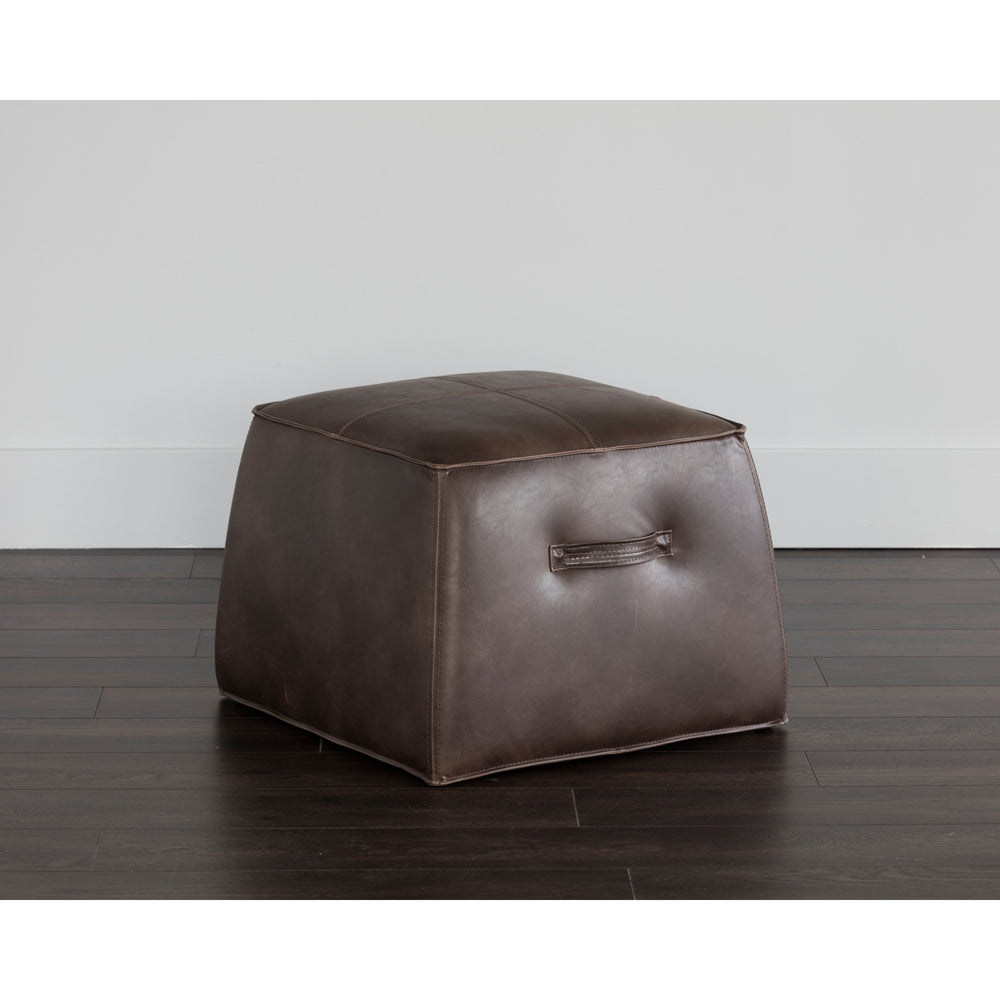 Aspen Ottoman - Havana Dark Brown