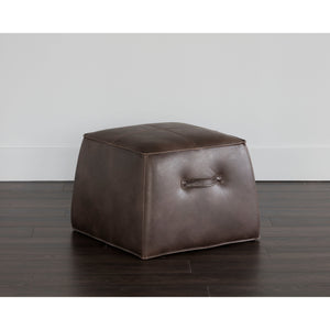Aspen Ottoman - Havana Dark Brown