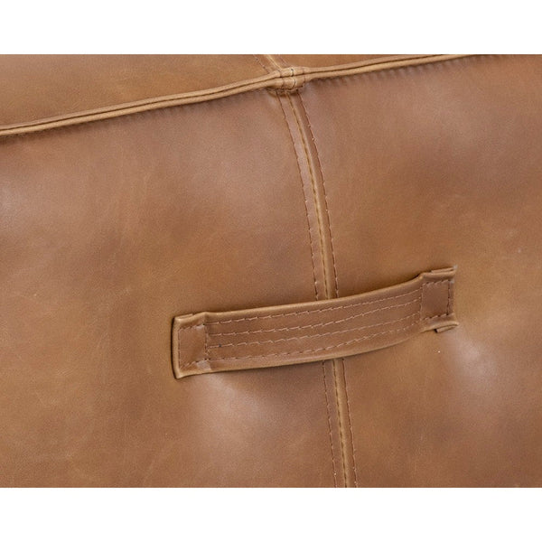 Aspen Ottoman - Tobacco Tan