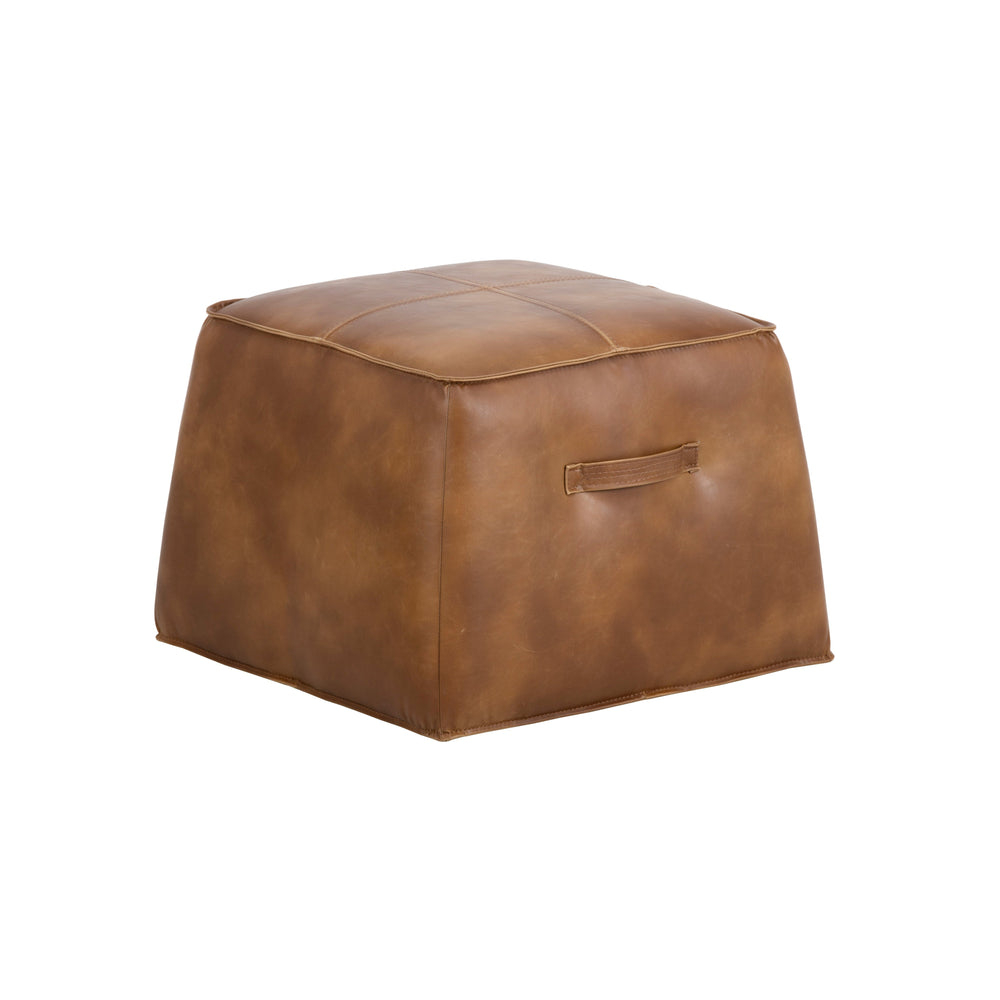 Aspen Ottoman - Tobacco Tan
