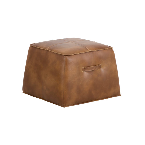 Aspen Ottoman - Tobacco Tan