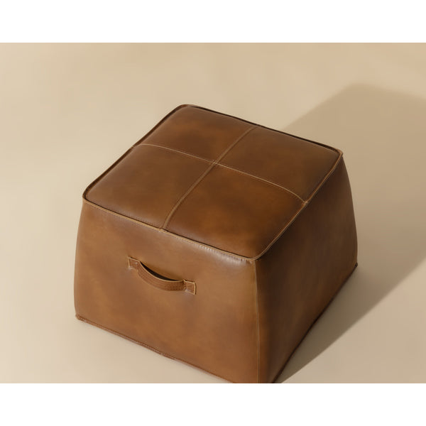 Aspen Ottoman - Tobacco Tan