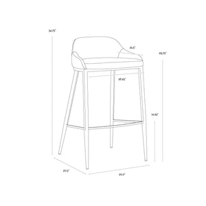 Astra Barstool - Cinnamon Brown