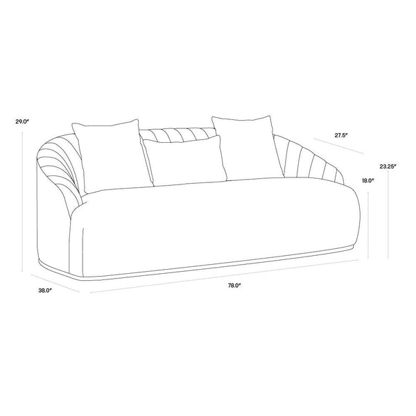 Astrid Sofa - Merlot