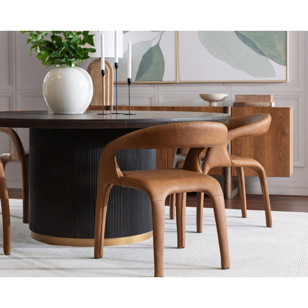 Atika Dining Armchair - Milliken Cognac