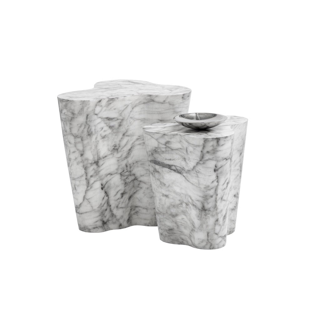 Ava Side Table Large - Marble Look