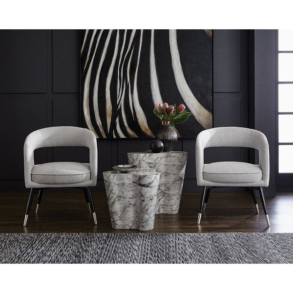 Ava Side Table Large - Marble Look