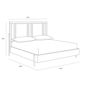 Avida Bed King - Gold - Black/Natural