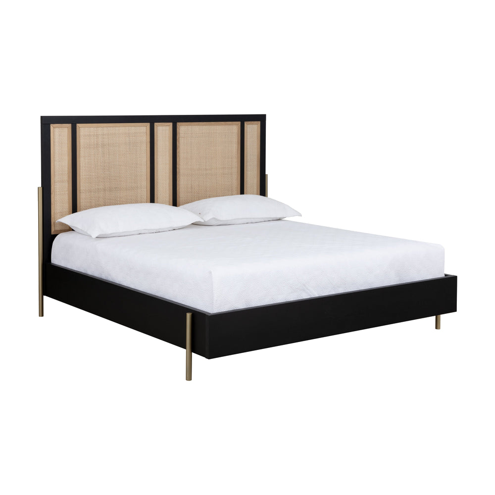 Avida Bed King - Gold - Black/Natural