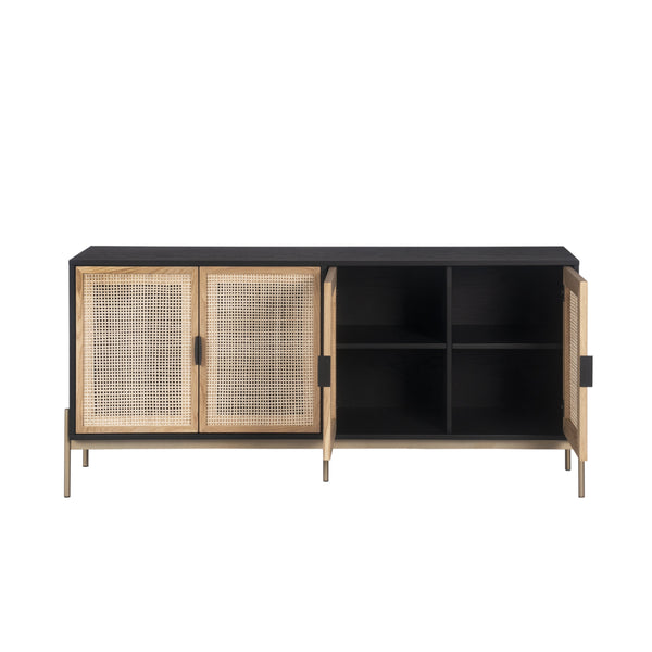 Avida Sideboard Large - Gold - Black/Natural
