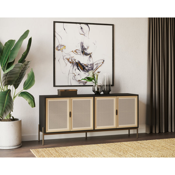 Avida Sideboard Large - Gold - Black/Natural