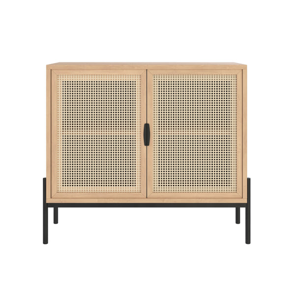 Avida Sideboard Small - Black - Rustic Oak/Natural