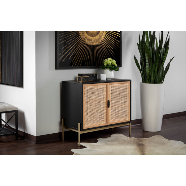 Avida Sideboard Small - Gold - Black/Natural