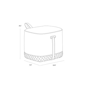 Axio Ottoman - Napa Black / Napa Cognac