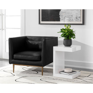 Bachelor End Table High Gloss White