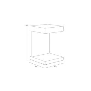 Bachelor End Table High Gloss White