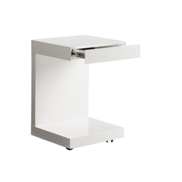 Bachelor End Table High Gloss White
