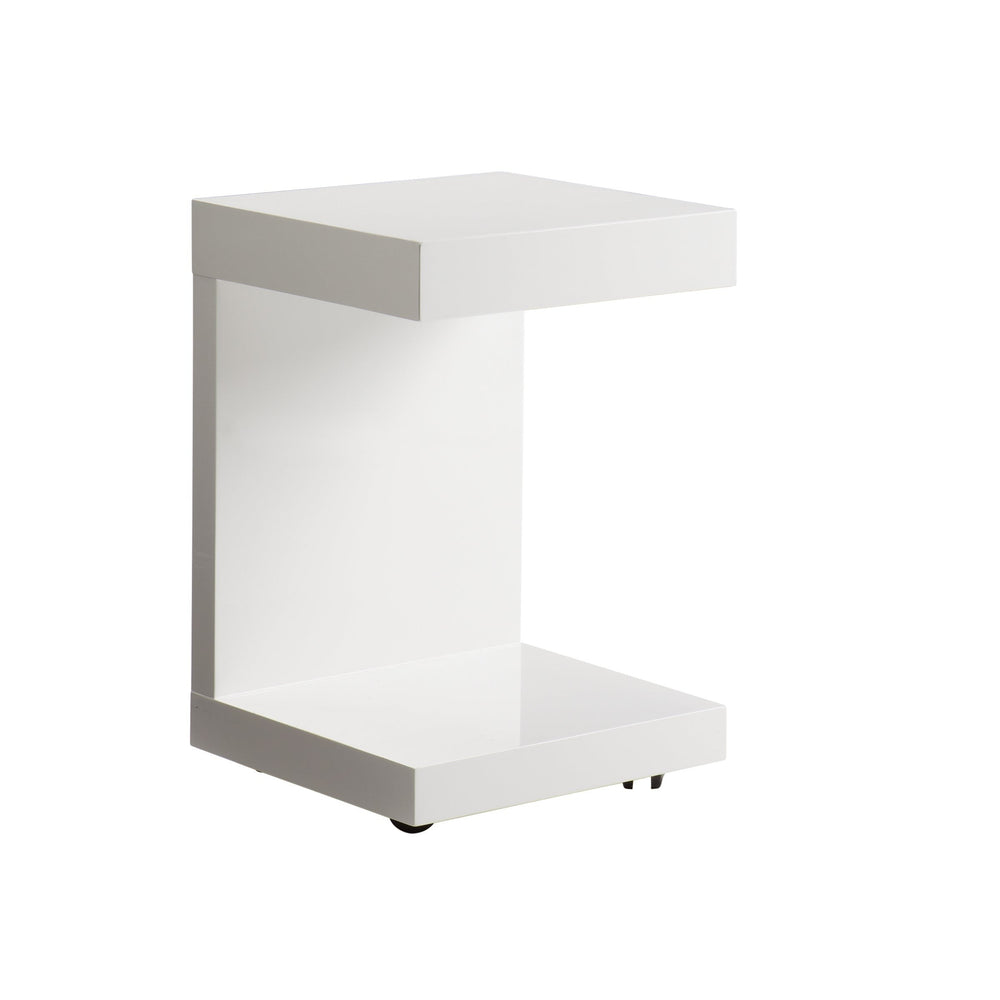Bachelor End Table High Gloss White