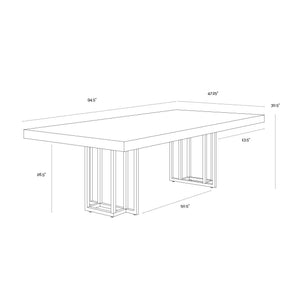 Baldessara Dining Table - 94.5"