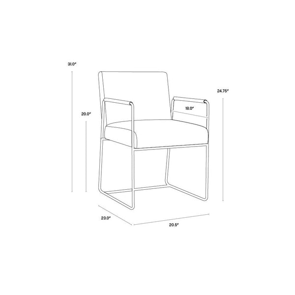 Balford Dining Armchair - Arena Navy