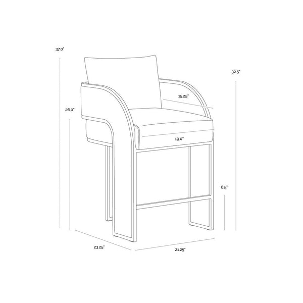 Baz Counter Stool - Napa Beige