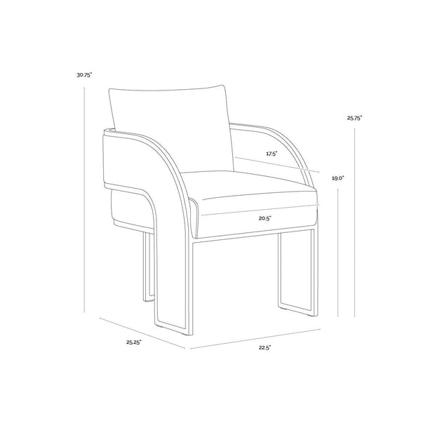 Baz Dining Armchair - Napa Beige
