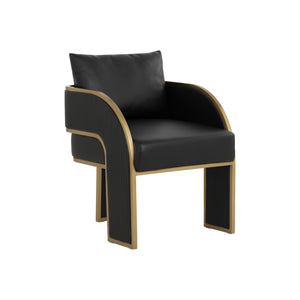 Baz Dining Armchair - Napa Black